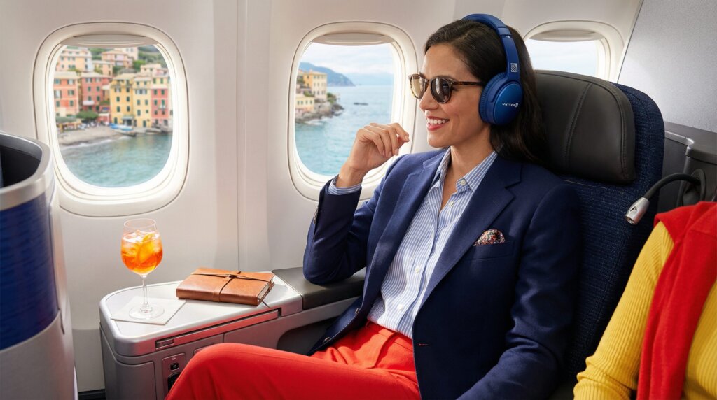 United Airlines Vieta Audio Senza Cuffie