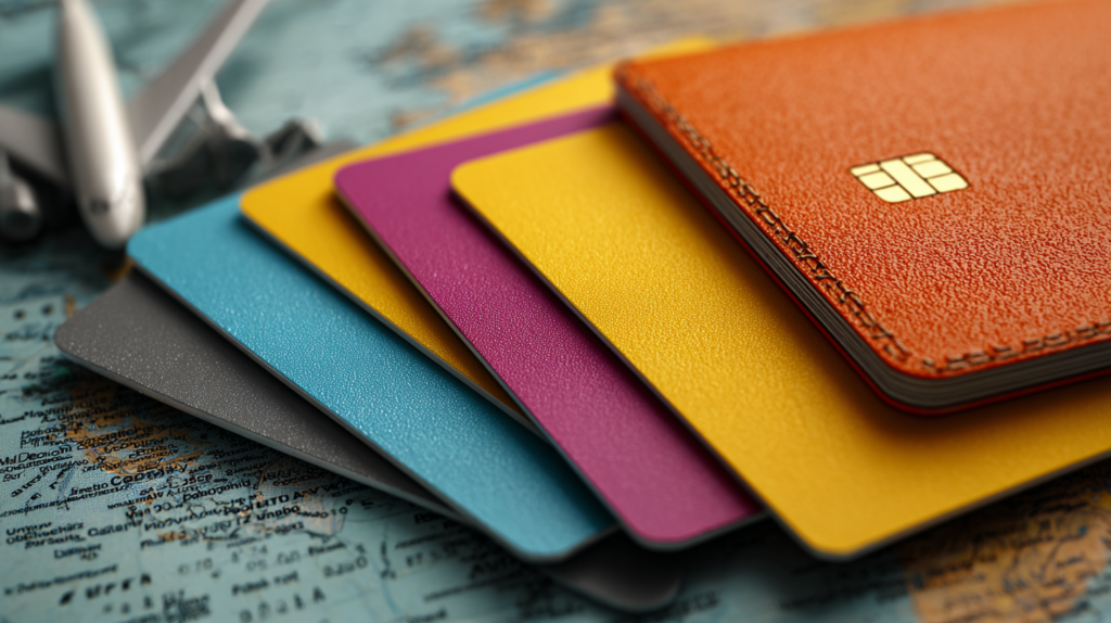 Carta di credito con cashback per viaggi su sfondo di aeroporto