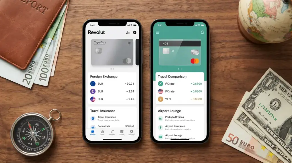 Confronto Revolut vs N26 per viaggiare nel 2026: commissioni e prelievi ATM a confronto